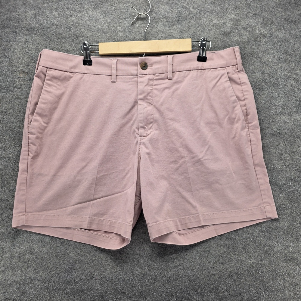 Express Shorts Mens 36 38 Waist Pink Chino Stretch Canvas Pockets 6 Inseam
